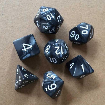 7 τμχ/Σετ Color Dice Polyhedral DnD Mixed Playing Cubes Παιχνίδι Επιτραπέζιο παιχνίδι Dice Set Ένα τέλειο δώρο για το TRPG Game Lover Running Group