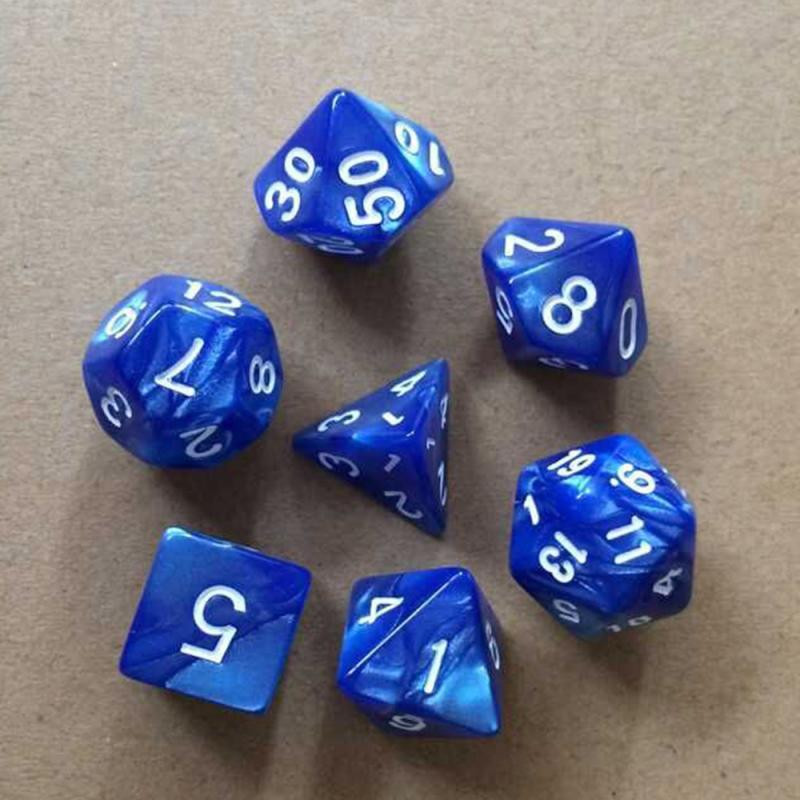 7 τμχ/Σετ Color Dice Polyhedral DnD Mixed Playing Cubes Παιχνίδι Επιτραπέζιο παιχνίδι Dice Set Ένα τέλειο δώρο για το TRPG Game Lover Running Group