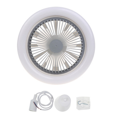 2023 m. Naujas 30 W lubų ventiliatorius su LED apšvietimu, 3 menčių modernus E27, skirtas galvos ventiliatoriui su 1 m E27 kabeliu miegamajam