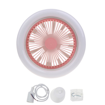 2023 m. Naujas 30 W lubų ventiliatorius su LED apšvietimu, 3 menčių modernus E27, skirtas galvos ventiliatoriui su 1 m E27 kabeliu miegamajam