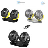 2023. aasta uue sõiduki õhuventilaator Tugeva tuulega lauaventilaator 360° pööratav kahepealine elektriline ventilaator armatuurlaua maasturile haagissuvila kodukontor