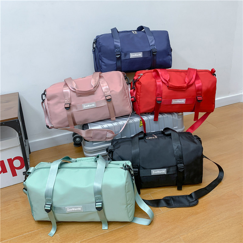 Nylon száraz nedves elválasztó táskák nagy kapacitású fitnesz edzőtáska vízálló cipőrekesszel, többfunkciós férfiaknak, nőknek