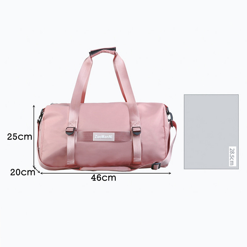 Nylon száraz nedves elválasztó táskák nagy kapacitású fitnesz edzőtáska vízálló cipőrekesszel, többfunkciós férfiaknak, nőknek