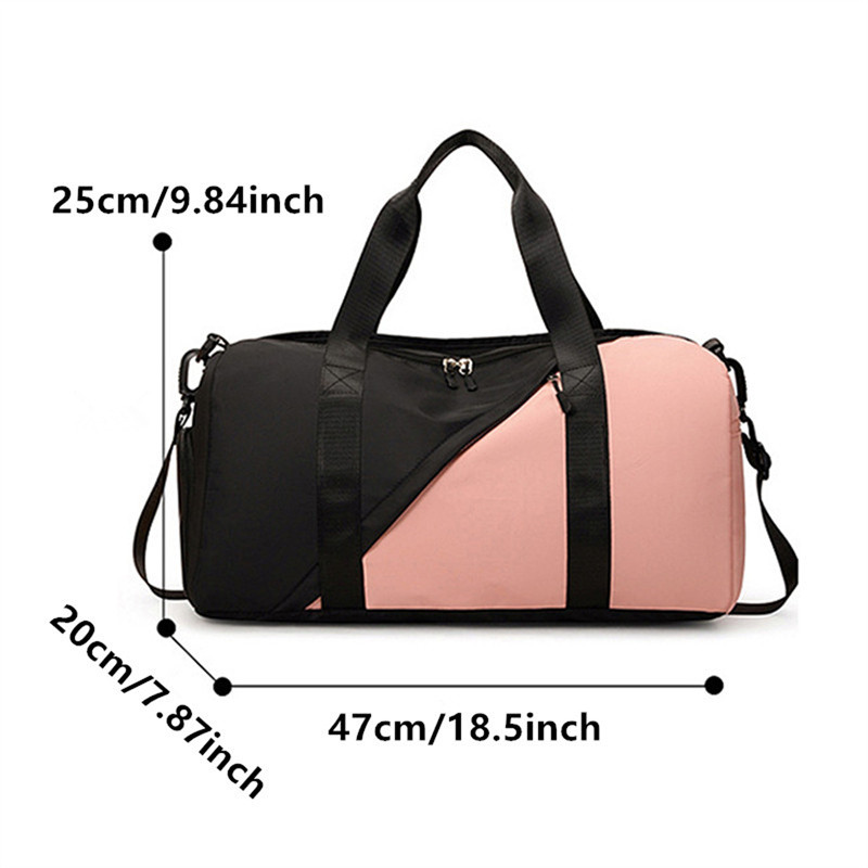 Veekindlad nailonist spordisaalikotid Mehed Naiste Treening Fitness Käekott Patchwork Reisikott Joogamatt Kott kingadega Sahtel