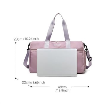 Външна водоустойчива пътна чанта с голям капацитет Дамска чанта за през рамо Найлонова спортна чанта за фитнес Дамска чанта през рамо