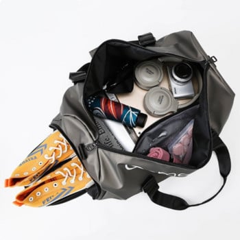 Чанта за гимнастика Pearlescent Дамска мъжка чанта за фитнес тренировка с джоб за обувки Водоустойчива чанта за плуване през рамо Уикенд чанта