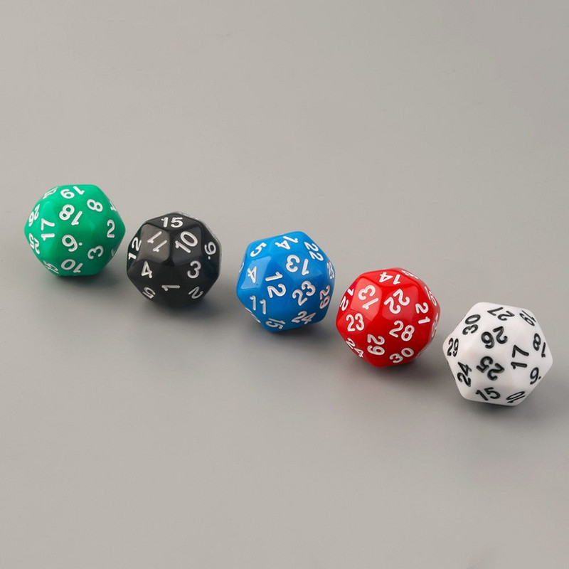 1 gab. 25 MM 30 pusēji kauliņi D30, vairākās pusēs spēļu kauliņi ballīšu aksesuāri azartspēļu piederumi pieaugušajiem spēles rotaļlietas dāvana