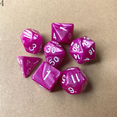 7 tk / komplekt Polyhedral 7 täringukomplekti täringud TRPG jaoks DND tarvikud D4 D6 D8 D10 D12 D20 Täringud lauakaardimängude matemaatikamängude jaoks