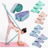 Cureaua de tragere pentru yoga, curea din poliester, latex, elastic, dans latin, bandă de întindere, buclă, yoga, pilates, sală de gimnastică, benzi de rezistență pentru exerciții fizice