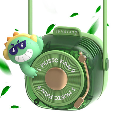 Mini ventilator pentru copii, desene animate, portabil, agățat pentru gât, ventilator de răcire cu șnur, reglabil cu 3 viteze pentru călătorii de vară, folosiți mâinile libere