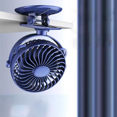 Μίνι κλιπ USB ανεμιστήρα σε 360° με προσωπική επαναφορτιζόμενη φορητή μπαταρία 3 ταχυτήτων Τροφοδοτείται για επιτραπέζιο καροτσάκι Τραπέζι κάμπινγκ Αρχική