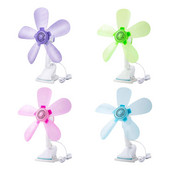 Ventilator portabil cu clemă Ventilator electric de birou Ventilator de răcire silențios de masă cu cinci foi pentru mașină de dormitor de birou de camping