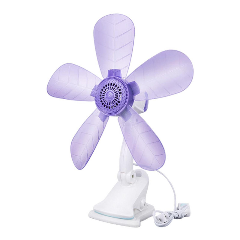 Ventilator portabil cu clemă Ventilator electric de birou Ventilator de răcire silențios de masă cu cinci foi pentru mașină de dormitor de birou de camping