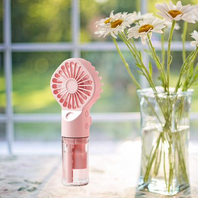 Rankinis rasojimo ventiliatorius, įkraunamas 4 greičių režimai, kompaktiškas purškiamas vandens purškimo ventiliatorius, skirtas lauko kelionėms biure lauke