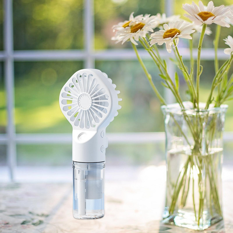 Rankinis rasojimo ventiliatorius, įkraunamas 4 greičių režimai, kompaktiškas purškiamas vandens purškimo ventiliatorius, skirtas lauko kelionėms biure lauke