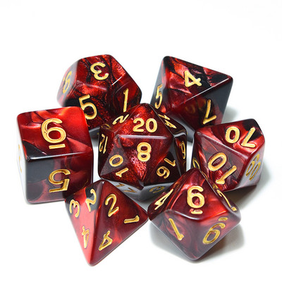 7 bucăți zaruri poliedrice, în două culori, zaruri poliedrice pentru RPG Dungeons and Dragons DND RPG MTG D20 D12 D10 D8 D6 D4 Joc de masă