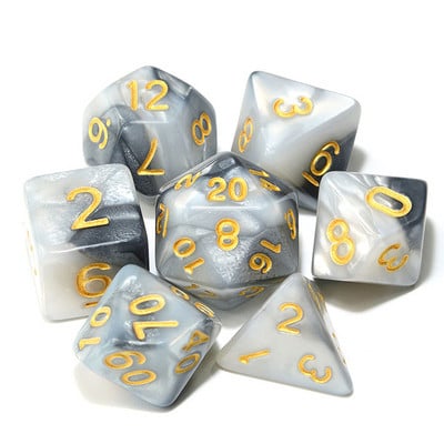 7 bucăți zaruri poliedrice, în două culori, zaruri poliedrice pentru RPG Dungeons and Dragons DND RPG MTG D20 D12 D10 D8 D6 D4 Joc de masă