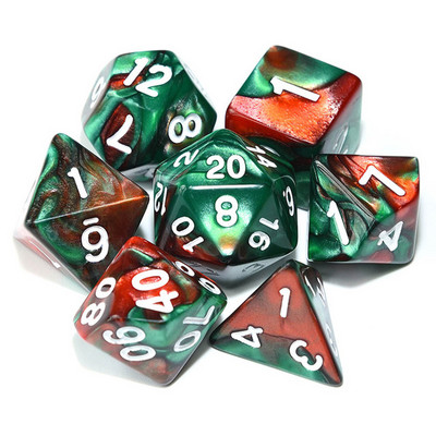 7 bucăți zaruri poliedrice, în două culori, zaruri poliedrice pentru RPG Dungeons and Dragons DND RPG MTG D20 D12 D10 D8 D6 D4 Joc de masă