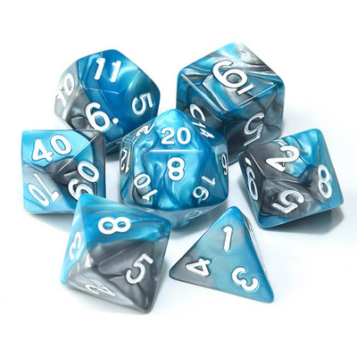 7 τμχ Polyhedral Dice Διπλά Χρώματα Πολυεδρικό παιχνίδι Ζάρια για RPG Dungeons and Dragons DND RPG MTG D20 D12 D10 D8 D6 D4 Επιτραπέζιο παιχνίδι