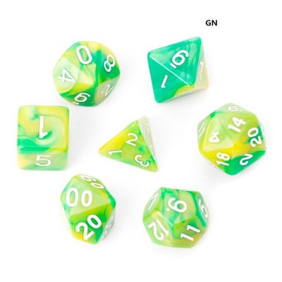 7 bucăți zaruri poliedrice, în două culori, zaruri poliedrice pentru RPG Dungeons and Dragons DND RPG MTG D20 D12 D10 D8 D6 D4 Joc de masă