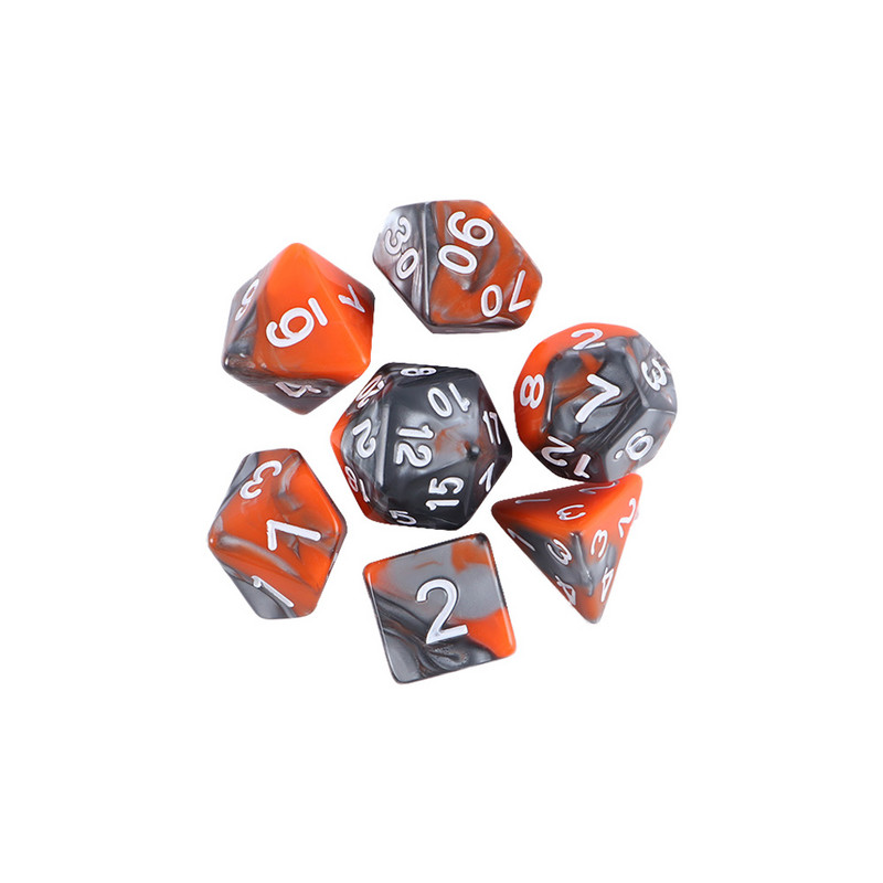 7 vnt. daugiakampiai kauliukai, dvispalviai daugiakampiai žaidimo kauliukai, skirti RPG požemiams ir drakonams DND RPG MTG D20 D12 D10 D8 D6 D4 stalo žaidimui