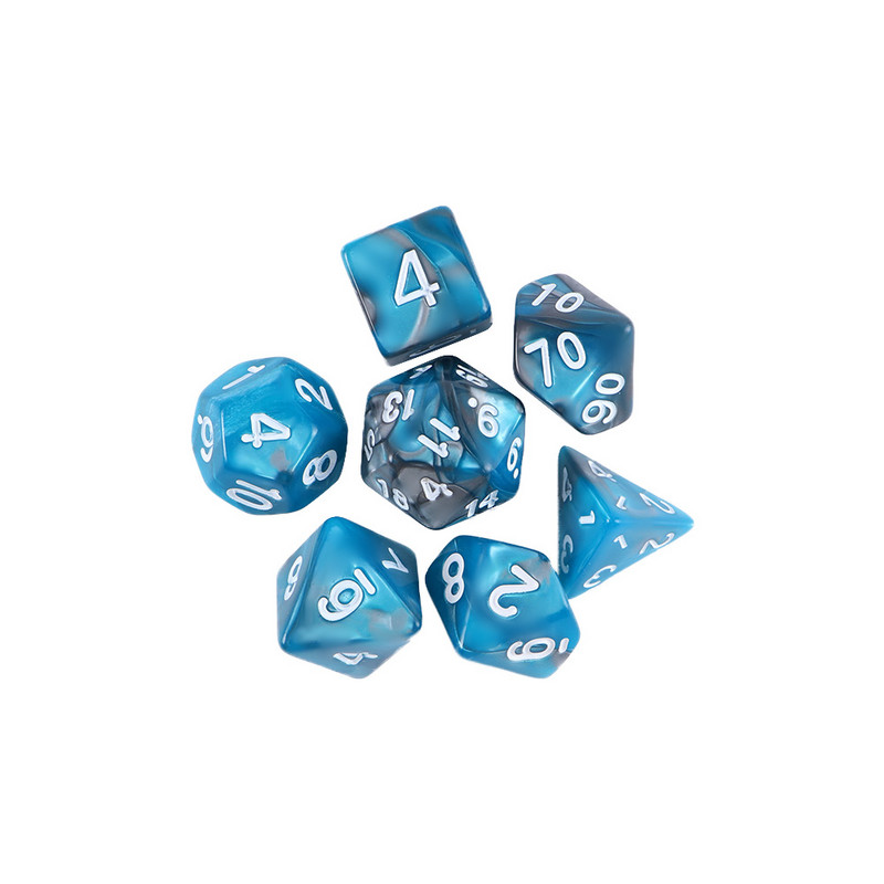 7 vnt. daugiakampiai kauliukai, dvispalviai daugiakampiai žaidimo kauliukai, skirti RPG požemiams ir drakonams DND RPG MTG D20 D12 D10 D8 D6 D4 stalo žaidimui