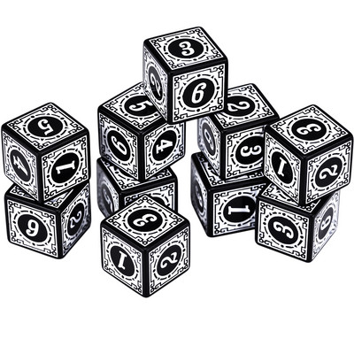 Daugiakampis 7 dyglių raižytų raštų kauliukų rinkinys D4 D6 D8 D10 D% D12 D20, skirtas RPG DND