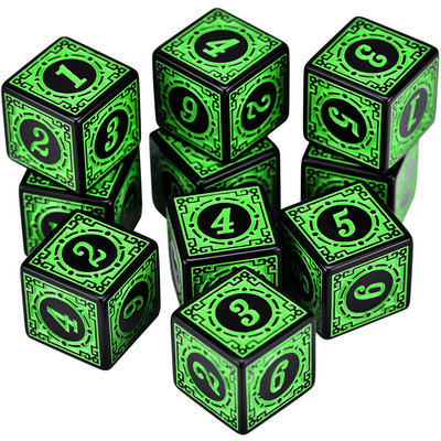 Daugiakampis 7 dyglių raižytų raštų kauliukų rinkinys D4 D6 D8 D10 D% D12 D20, skirtas RPG DND