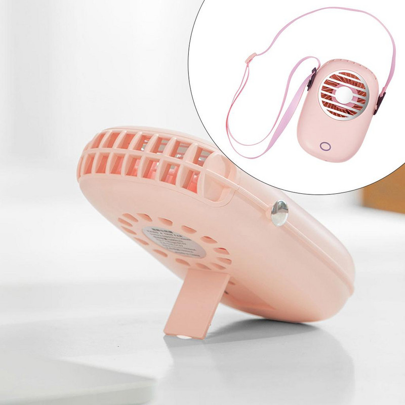 Mini-USB-ventilaator, kaasaskantavate kätega kaelakee ventilaator, laetav käeshoitav ventilaator, 3 reguleeritavat isiklikku töölauda õues