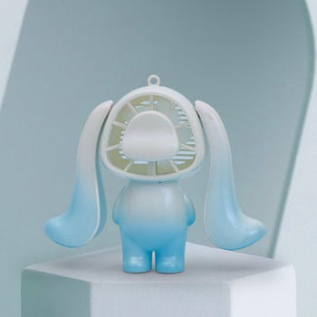 Επιτραπέζιος ανεμιστήρας Creative Rabbit Desk Fan USB Επαναφορτιζόμενος 3 ταχύτητες Κρεμαστός ανεμιστήρας ψύξης Επιτραπέζιος ανεμιστήρας για ταξίδι Εσωτερικό εξωτερικό καλοκαιρινό σπίτι