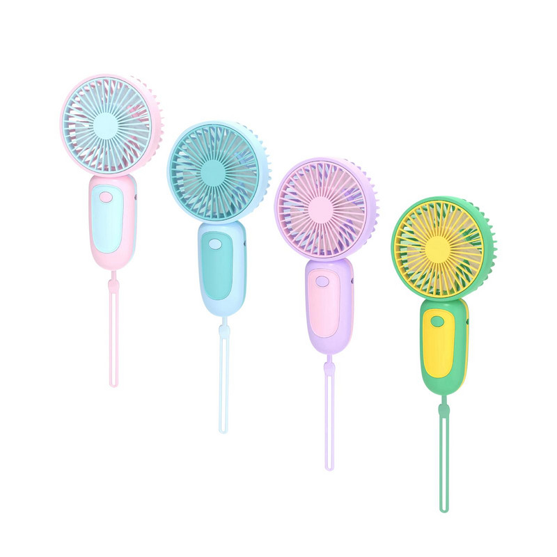 Vaikne USB käeshoitav ventilaator Sünnipäevakingitus Jahutusventilaator Taaslaetav Võimas kaasaskantav miniventilaator reisimiseks Seljakotiga auto koju