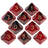 10 τμχ Νέο RPG D&d DND Polyhedral Dice Set Επιτραπέζιο Σετ Παιχνιδιού 8/10 Sided Die D10 D8 Διχρωμο σετ ζαριών πολλαπλών όψεων