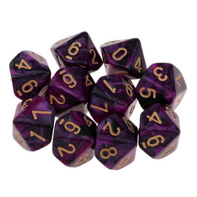 10 τμχ Νέο RPG D&d DND Polyhedral Dice Set Επιτραπέζιο Σετ Παιχνιδιού 8/10 Sided Die D10 D8 Διχρωμο σετ ζαριών πολλαπλών όψεων