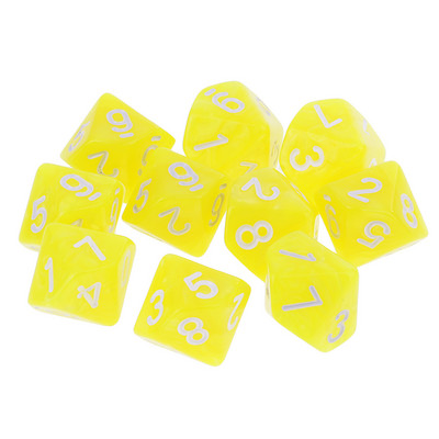 10 τμχ Νέο RPG D&d DND Polyhedral Dice Set Επιτραπέζιο Σετ Παιχνιδιού 8/10 Sided Die D10 D8 Διχρωμο σετ ζαριών πολλαπλών όψεων