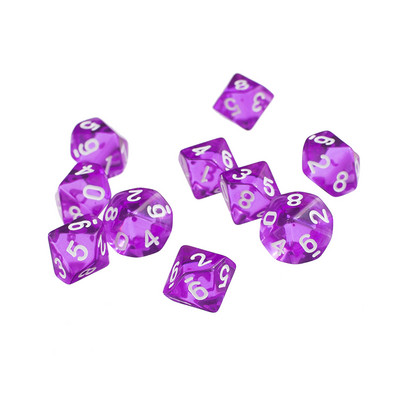 10 τμχ Νέο RPG D&d DND Polyhedral Dice Set Επιτραπέζιο Σετ Παιχνιδιού 8/10 Sided Die D10 D8 Διχρωμο σετ ζαριών πολλαπλών όψεων