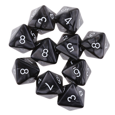 10 τμχ Νέο RPG D&d DND Polyhedral Dice Set Επιτραπέζιο Σετ Παιχνιδιού 8/10 Sided Die D10 D8 Διχρωμο σετ ζαριών πολλαπλών όψεων
