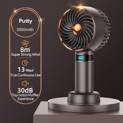 Φοιτητικός ανεμιστήρας 2023 Νέος φορητός μίνι ανεμιστήρας USB 5000 mAh Επαναφορτιζόμενος μίνι φορητός μικρός ανεμιστήρας τσέπης οθόνη δεδομένων