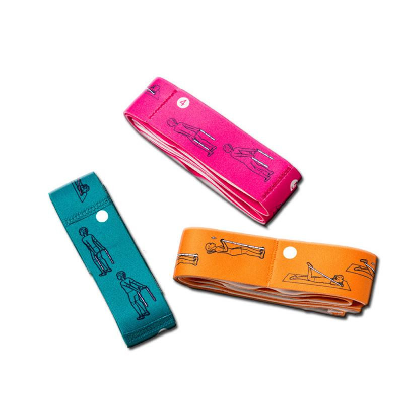 1 vnt elastiniai / šokių / treniruočių / įtempimo diržai Nešiojami kūno rengybos įrangos atsparumo diržai jogos tempimo diržo suvarstymui atspari juosta