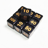 10 tk/komplekt 14mm akrüül D6 täringud verepildi indikaator 6 külge 10 20 30 40 50 100