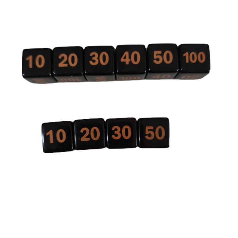 10 tk/komplekt 14mm akrüül D6 täringud verepildi indikaator 6 külge 10 20 30 40 50 100