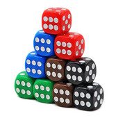 10 τεμ. 16 χιλιοστών Πολλαπλών χρωμάτων Six Sided Dice D6 Παίζοντας παιχνίδια Dice Set Opaque For Cubes Bar KTV Διασκέδαση Παιχνίδι Dices Drinking Tool