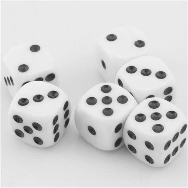 10 τεμ. 16 χιλιοστών Πολλαπλών χρωμάτων Six Sided Dice D6 Παίζοντας παιχνίδια Dice Set Opaque For Cubes Bar KTV Διασκέδαση Παιχνίδι Dices Drinking Tool