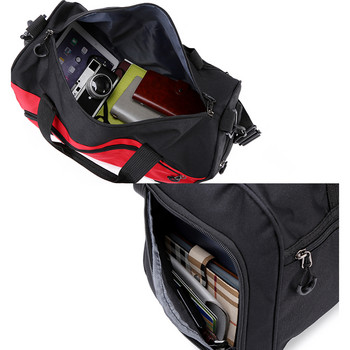 Фитнес чанта Oxford Фитнес чанта с голям капацитет Многофункционална регулируема презрамка за рамо с цип за плуване при пътуване
