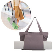 Madingas daugiafunkcis jogos kilimėlio laikymo krepšys, didelės talpos moteriškas drobinis kišeninis nešiojamas moteriškas rankinis namų sporto krepšys