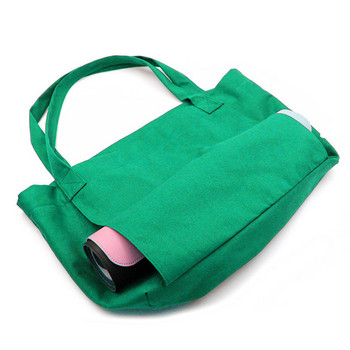 Модна многофункционална чанта за съхранение на подложка за йога Голям капацитет Дамска платнена джобна преносима дамска чанта Домашна чанта за фитнес