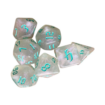 Karštas 7 vnt. / rinkinys D&D kauliukų rinkiniui Naujas Flash daugiakampis kauliukas staliniam barui Vakarėlio kauliukų žaidimo vaidmenų žaidimo matematikos mokymo žaidimų rinkinys