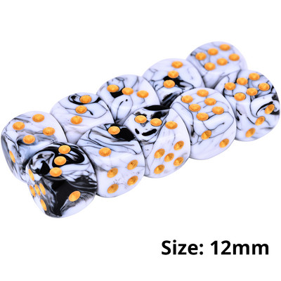 10 tk D6 Vortex täringukomplekt 12 mm ümara nurgaga matriit Shadowrun Champions RPG jaoks