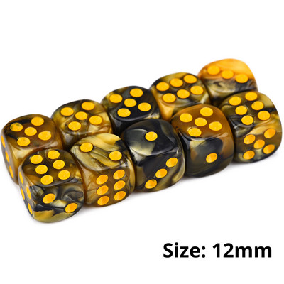 10 tk D6 Vortex täringukomplekt 12 mm ümara nurgaga matriit Shadowrun Champions RPG jaoks