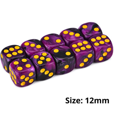 10 tk D6 Vortex täringukomplekt 12 mm ümara nurgaga matriit Shadowrun Champions RPG jaoks