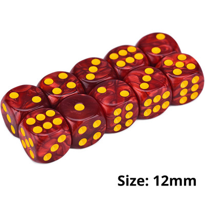 10 tk D6 Vortex täringukomplekt 12 mm ümara nurgaga matriit Shadowrun Champions RPG jaoks